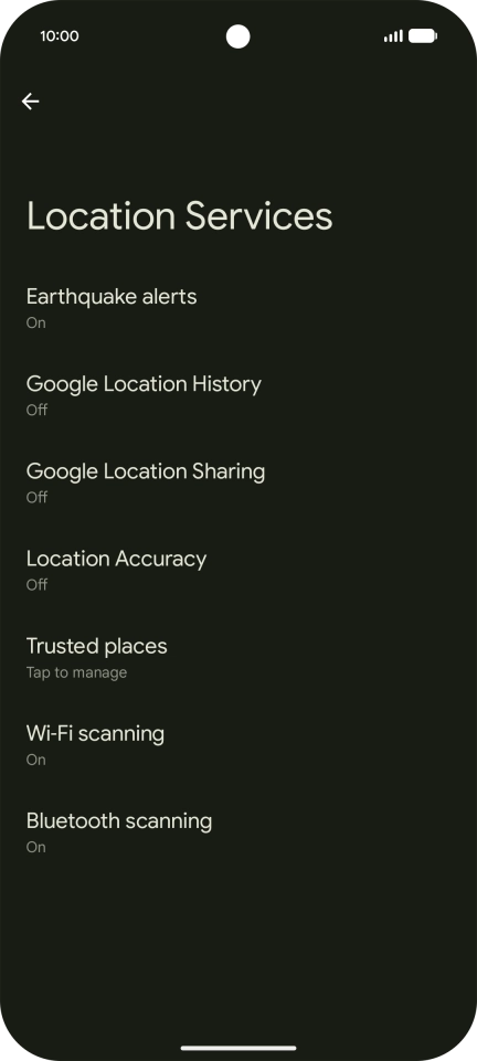 Press Location Accuracy.