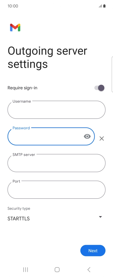 Press the field below 