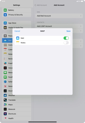 Press Save. Your email account has now been set up. To select more settings for incoming and outgoing server, proceed with the following steps.