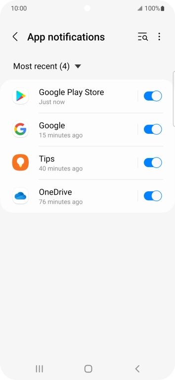 Press the drop down list.