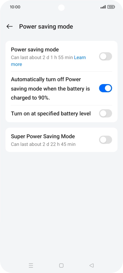 Press the indicator next to 