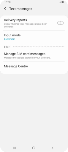 Press Message Centre.