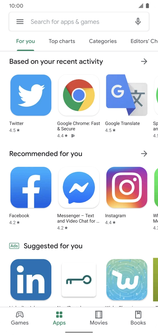 Press the menu icon.