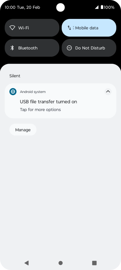 Press Tap for more options.