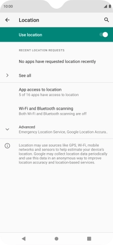 Press App access to location.