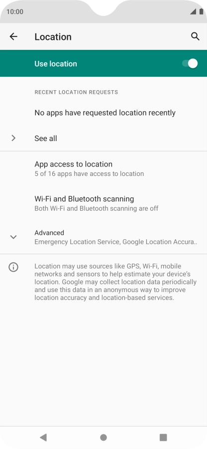 Press App access to location.