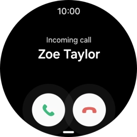 Press the accept call icon and slide your finger upwards to answer the call.