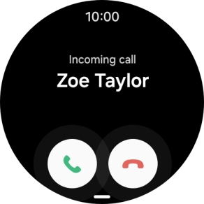 Press the accept call icon and slide your finger upwards to answer the call.