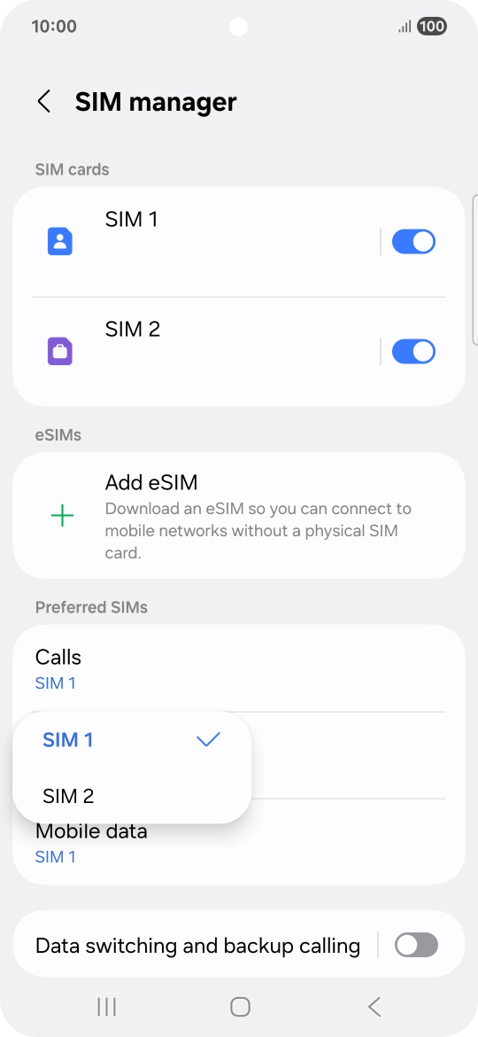 Press the required price plan.