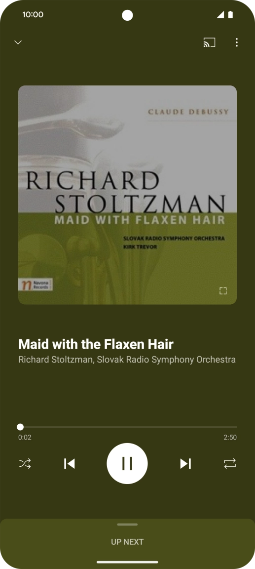 Press arrow right to go to the next audio file.