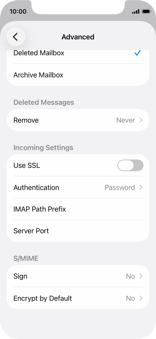Press the indicator next to 