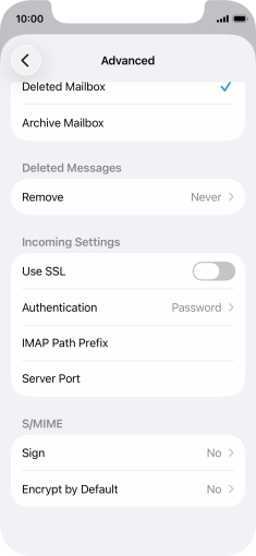 Press the indicator next to 