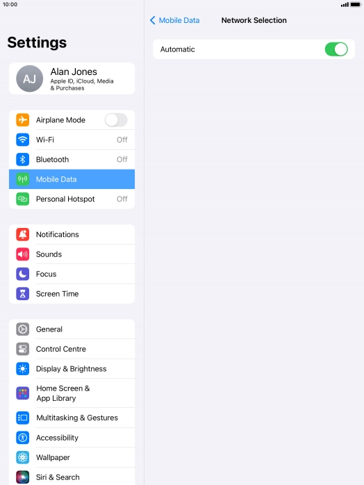 Press the indicator next to 