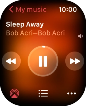 Turn the Digital Crown to select the required volume.