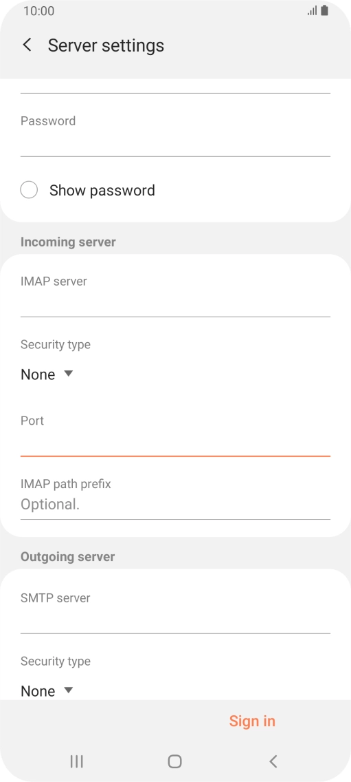 Press the field below 