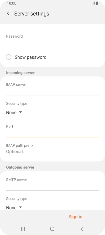 Press the field below 
