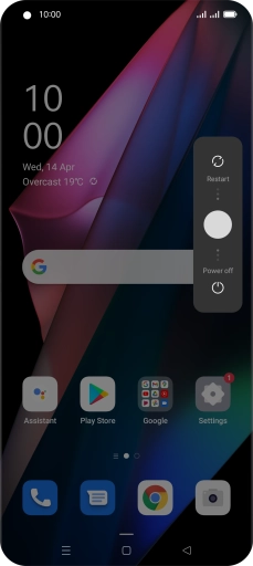 Press and drag the circle downwards.