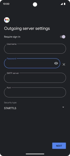 Press the field below 
