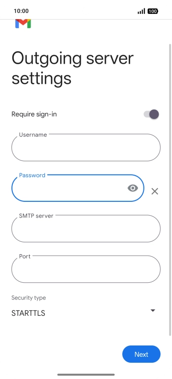 Press the field below 