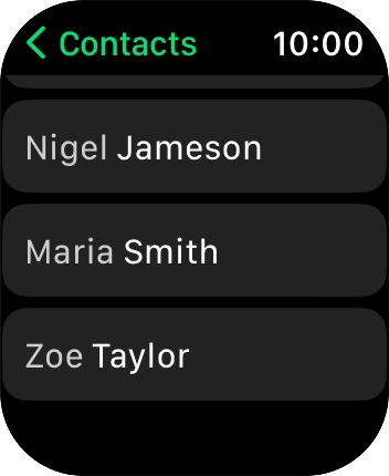 Press the required contact.