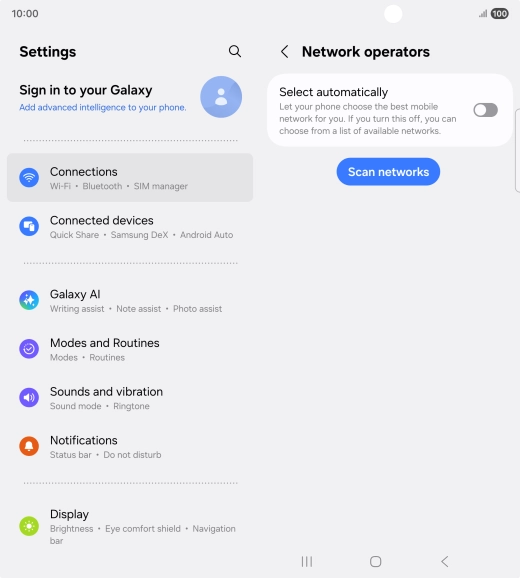 Press the indicator next to 