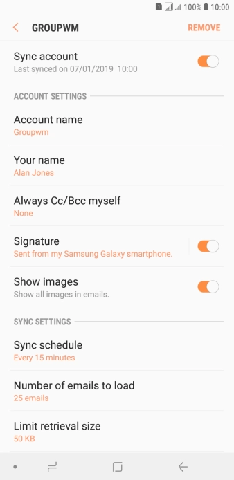 Press the indicator next to 