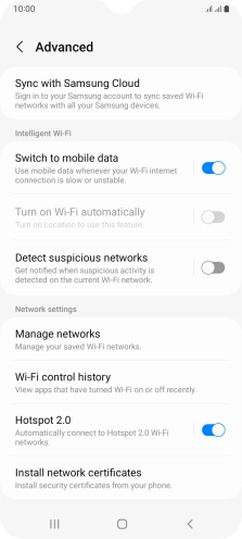 Press the indicator next to 