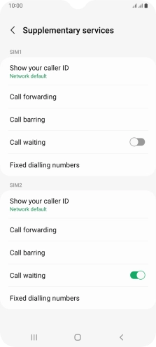 Press Call forwarding.
