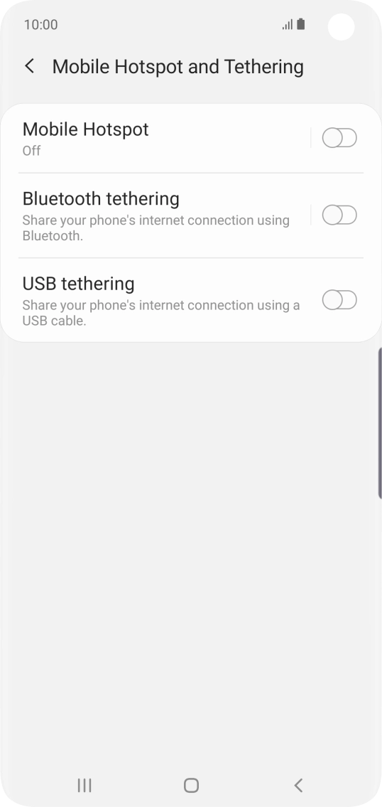 Press Mobile Hotspot.