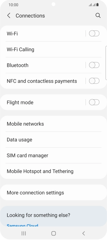 Press Mobile Hotspot and Tethering.