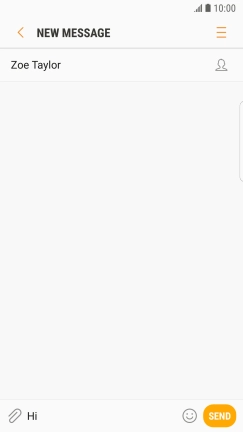 Press SEND when you've written your text message.