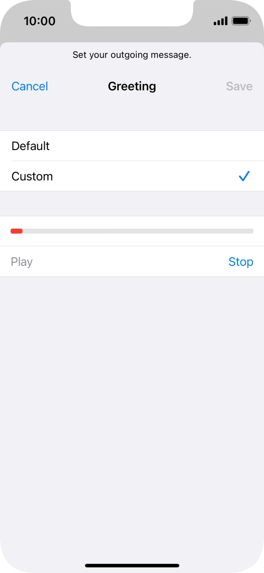 Press Stop to stop recording.