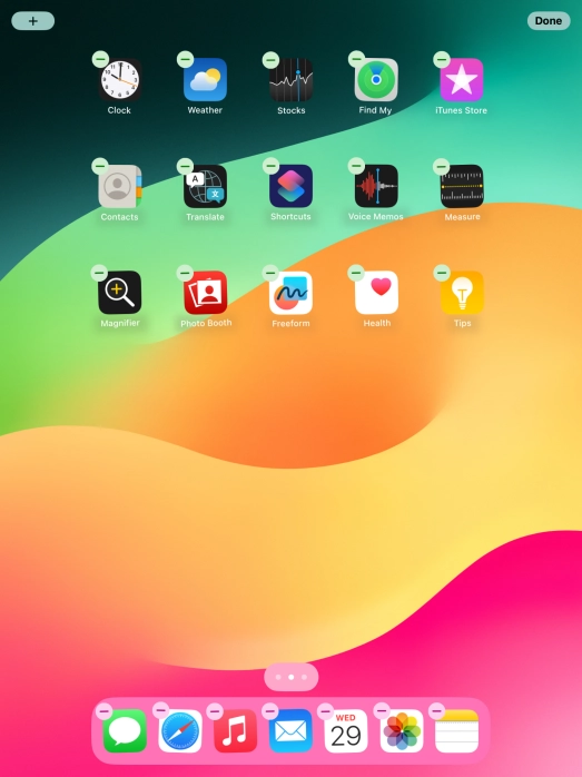Press the add icon and follow the instructions on the screen to create a widget.