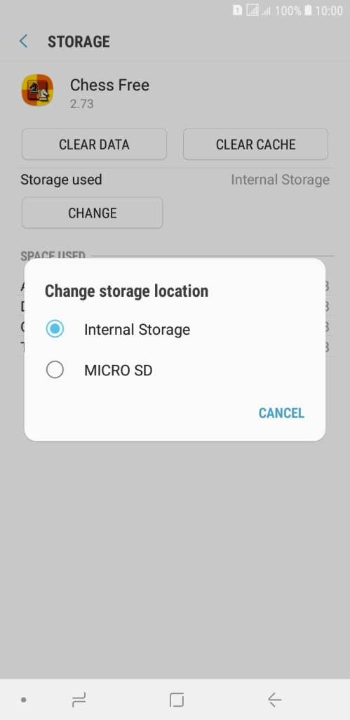 Press the name of the memory card.