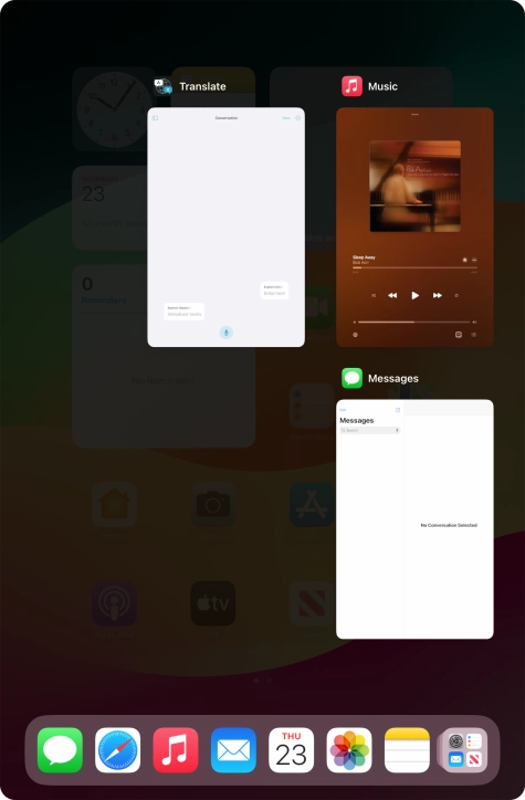 Slide upwards on the required application to end it.
