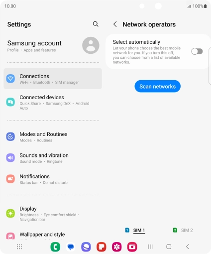 Press the indicator next to 