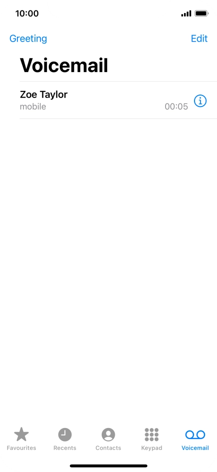 Press the required message.