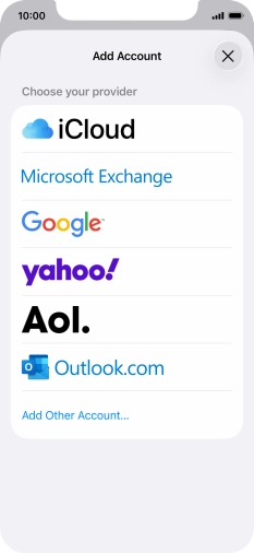 Press Add Other Account....