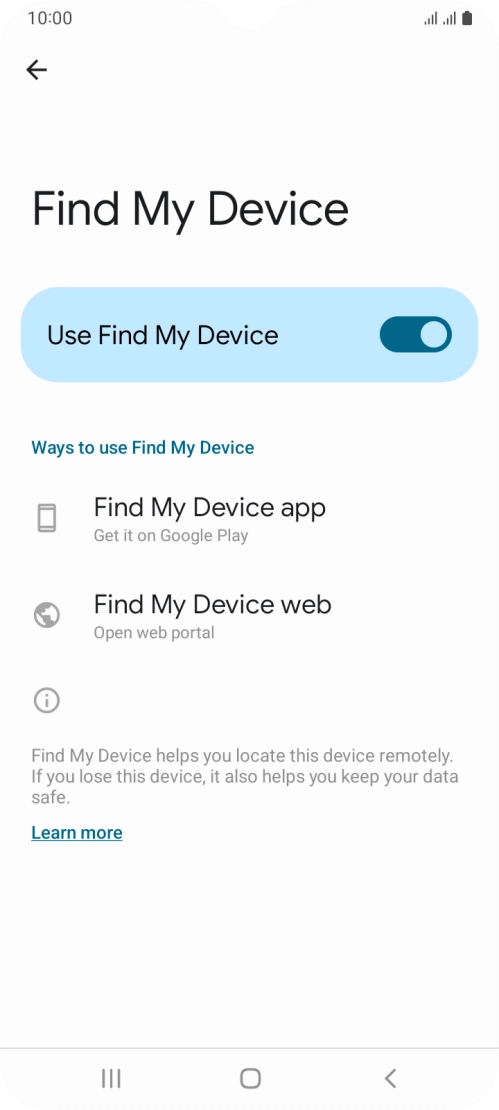 Press the Home key to return to the home screen.