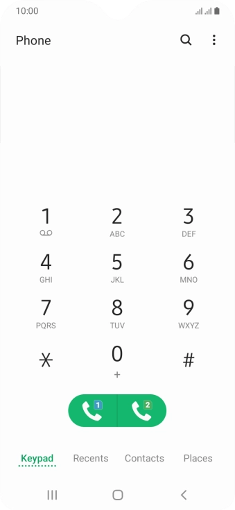 Press the menu icon.