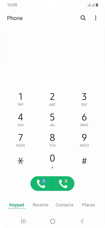Press the menu icon.
