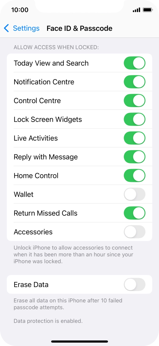 Press the indicator next to 