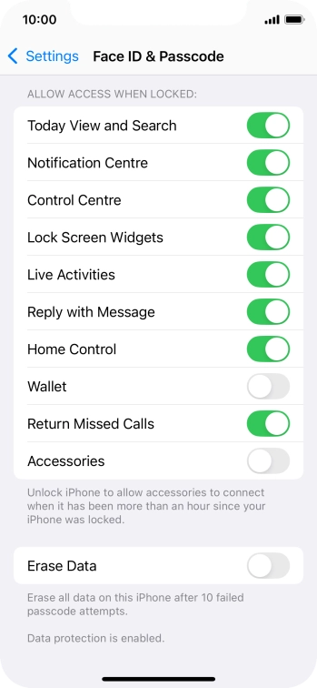 Press the indicator next to 