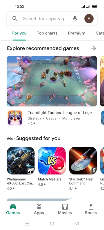 Press the profile icon.