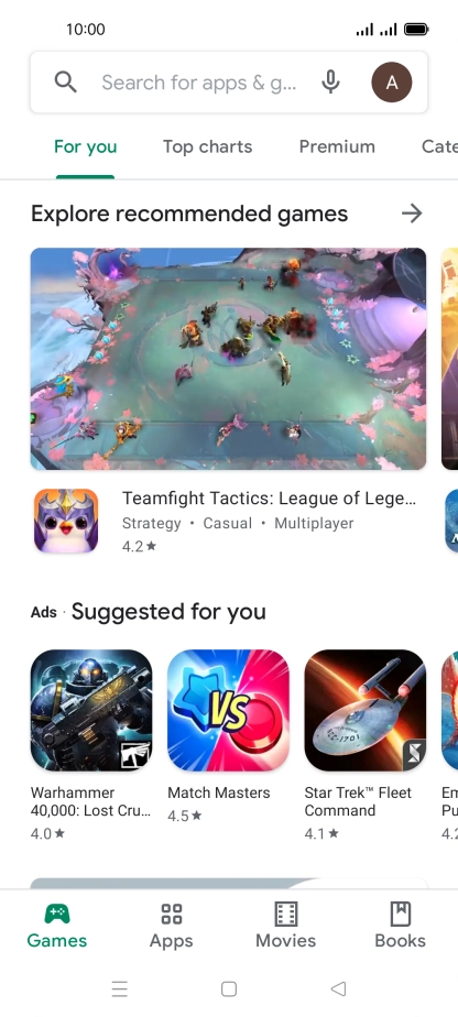 Press the profile icon.