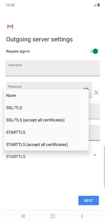 Press None to turn off the function.
