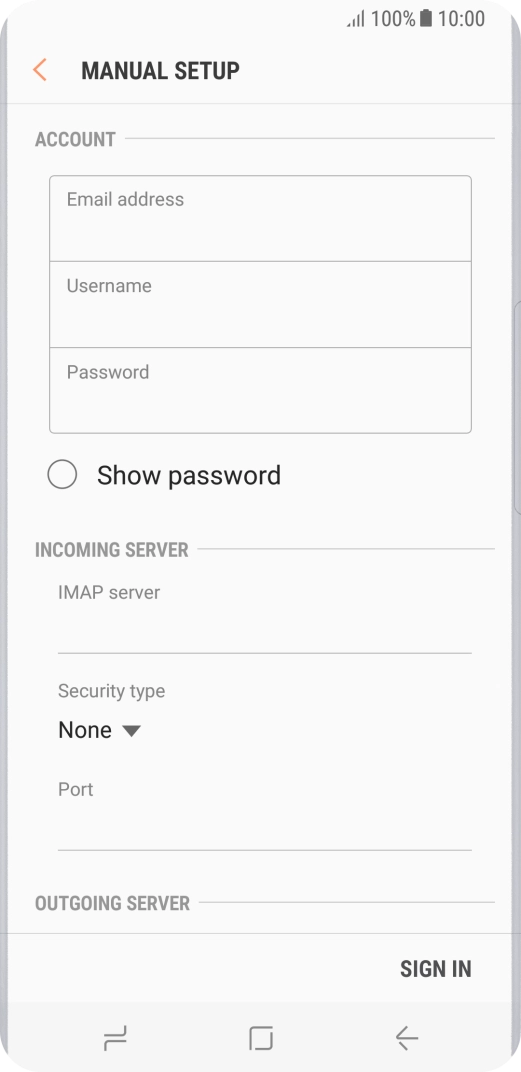 Press the field below 