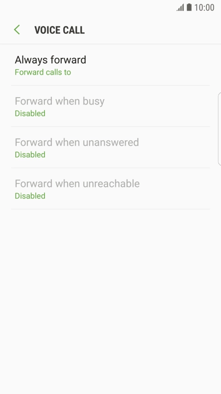 Press the required divert type.