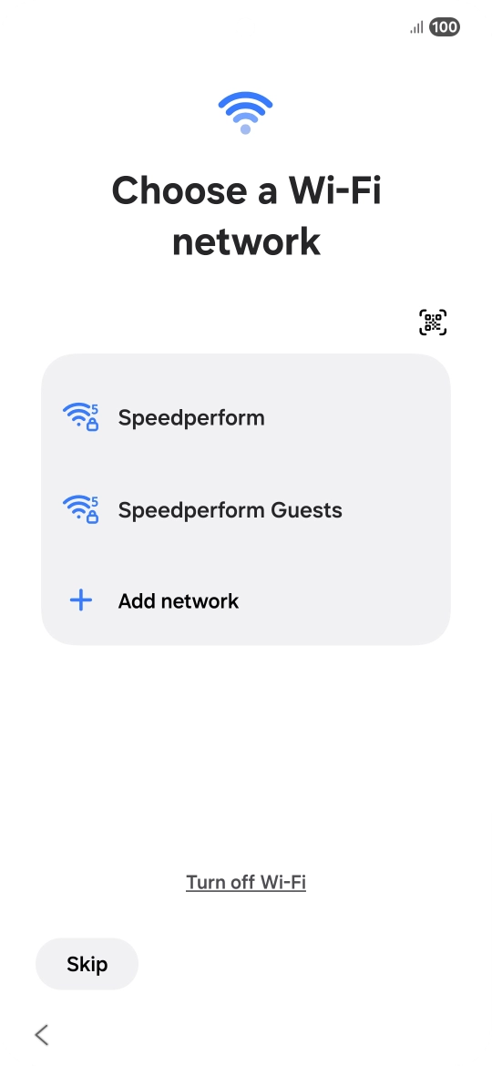 Press the required Wi-Fi network.