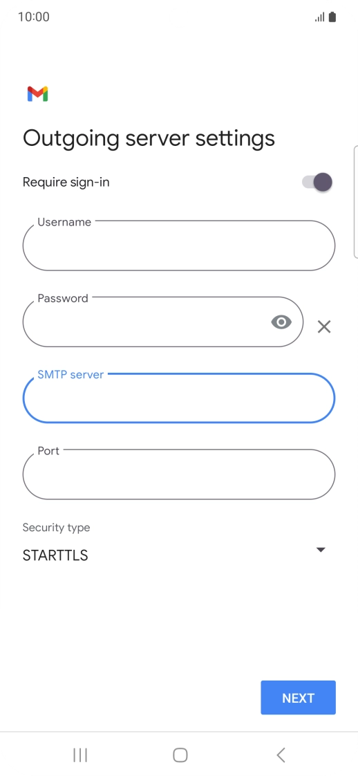 Press the field below 